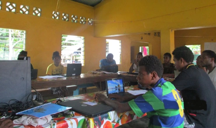 First Basic Computer Workshop in North East Malekula